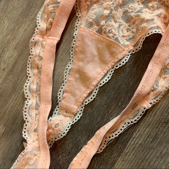 VS Vintage peachy neon All Over Lace Thong Panty - Picture 8 of 8
